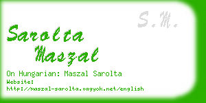 sarolta maszal business card